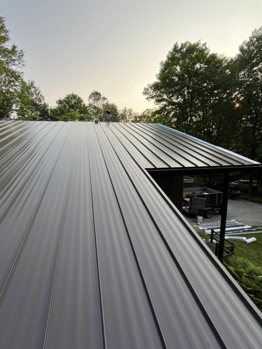 Metal roof installation